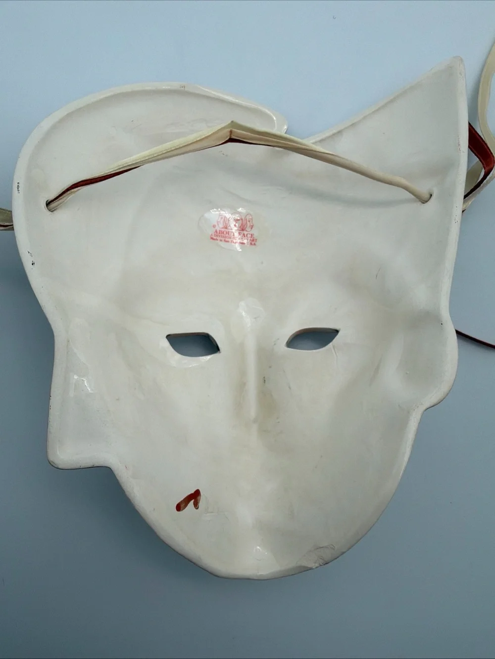 San Francisco About Face Clay Art  Porcelain Mask with Animal Print Accent